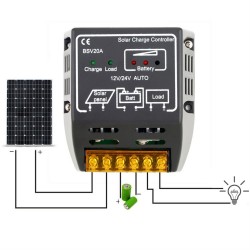 20A 12V/24V solar panel charge controllerSolar panel controllers
