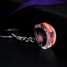 Rose flower in crystal heart - LED - keychainKeyrings