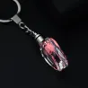 Rose flower in crystal heart - LED - keychainKeyrings