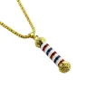 Gold & silver necklace with a microphoneNecklaces