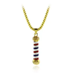 Gold & silver necklace with a microphoneNecklaces