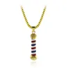 Gold & silver necklace with a microphoneNecklaces