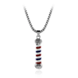 Gold & silver necklace with a microphoneNecklaces