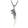Wolf head with tooth - necklaceNecklaces