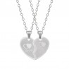Heart & key - stainless steel necklace for couples 2 piecesNecklaces