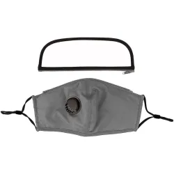 Mouth / face protective mask - detachable plastic eye shield - air valve - 2.5PM filter - reusableMouth masks