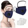 Mouth / face protective mask - detachable plastic eye shield - air valve - 2.5PM filter - reusableMouth masks