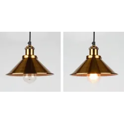Vintage wall light - long hanging lamp - gold - blackWall lights