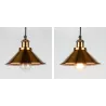 Vintage wall light - long hanging lamp - gold - blackWall lights