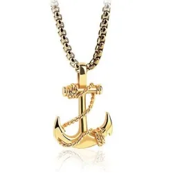 Vintage pirate anchor pendant - necklaceNecklaces