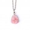 Gemstone pendant - metal chain - unisexNecklaces