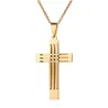 Vintage cross pendant - necklace - gold - half goldenNecklaces