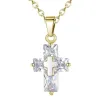 Double cross necklace - gold - womenNecklaces