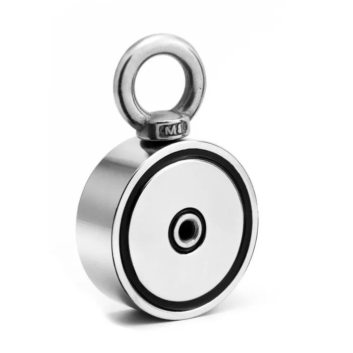 D48 - D60 - D67 - D75 - strong neodymium magnet with hook - double side search - D60 * 22mmMagnets