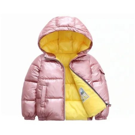 Warm children jacket with hood - cotton - water repellentKids