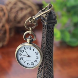 Vintage retro bronze watch - keychainKeyrings