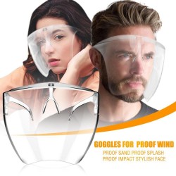 Protective transparent mouth / face mask - plastic shield - goggles - reusable