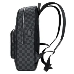 Polo backpack - plaid design - USB charging port - waterproofBags