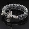Vintage - braided viking bracelets - silver - camouflageBracelets