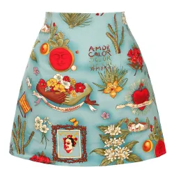 Retro - vintage - cotton skirt - floral printWomen's fashion