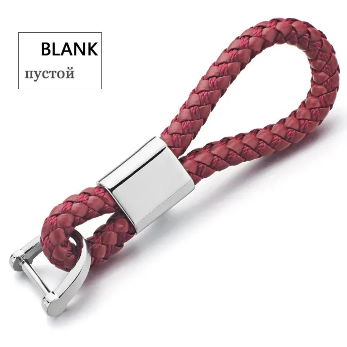 Custom Lettering Keychains - Woven Leather - KeyringsKeyrings