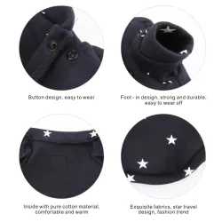 Star pattern - warm dogs / cats vestClothing & shoes