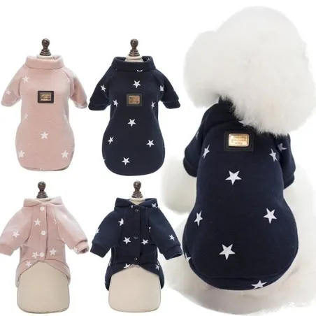 Star pattern - warm dogs / cats vestClothing & shoes