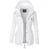 Warm hooded jacket - long - with zipperJackets