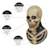 Scary skeleton mask - with chest bones piece - latex - full headMasks