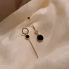 Long earrings with black circleEarrings