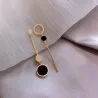 Long earrings with black circleEarrings