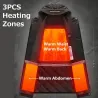 USB - heated thermal jacket with hood / zippers - waterproofJackets