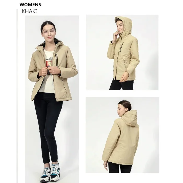 USB - heated thermal jacket with hood / zippers - waterproofJackets