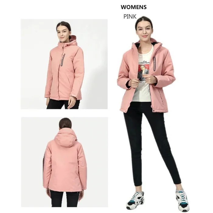 USB - heated thermal jacket with hood / zippers - waterproofJackets