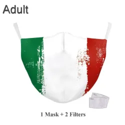 Mouth / face protective mask - PM.25 filters - reusable - World flagsMouth masks
