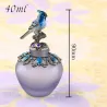 Vintage handmade glass perfume bottle - refillable - blue bird - 40mlPerfumes