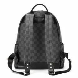 POLO - vintage leather backpack - plaid designBags