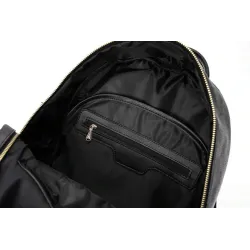 POLO - vintage leather backpack - plaid designBags