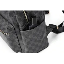 POLO - vintage leather backpack - plaid designBags