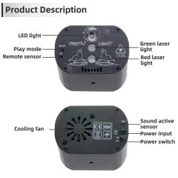 RGB - LED - disco / party light - mini laser projector - USBStage & events lighting