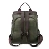 Retro leather backpack / shoulder bag with zippersBackpacks