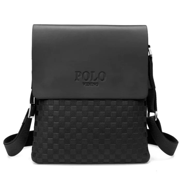 POLO - leather crossbody / shoulder bag - plaid designBags