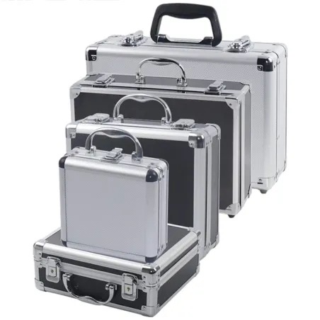 Portable - tools storage suitcase - aluminum box - impact resistance - with spongeElectronics & Tools