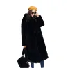 Fashionable fur coat with hoodieJackets