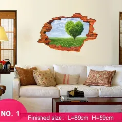 3D nature landscape - vinyl wall stickerWall stickers