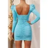 Sexy backless long sleeve mini dressDresses