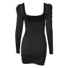 Sexy backless long sleeve mini dressDresses