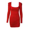 Sexy backless long sleeve mini dressDresses