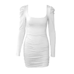 Sexy backless long sleeve mini dressDresses