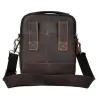 Leather shoulder / crossbody bag - with zippers / pocketsBags